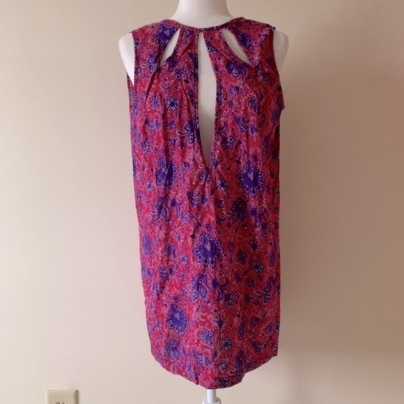 LF paisley floral cut out shift dress size M NWT - Picture 2 of 15